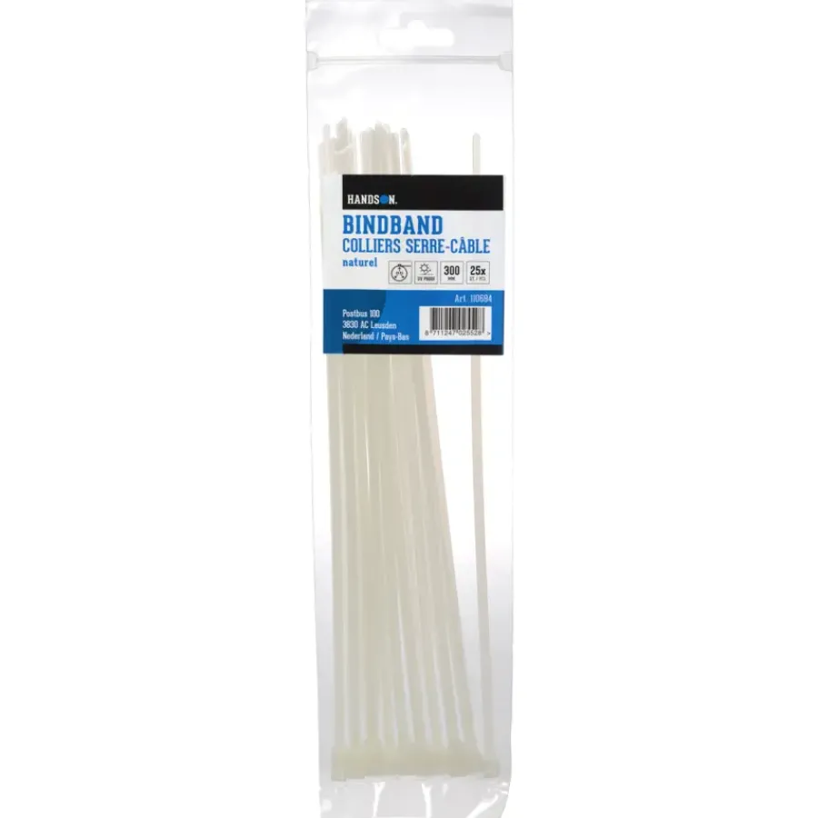 Handson bindband wit 300mm (25 stuks) Discount