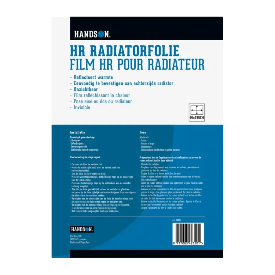 Handson HR Radiatorfolie 7,5 x 0,5 meter Outlet