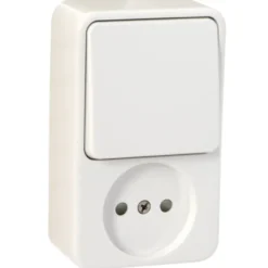 Handson Opbouw wandcontactdoos met schakelaar wit Sale
