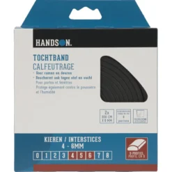 Handson tochtband D-profiel EPDM rubber antraciet 3 meter 2 stuks Outlet
