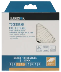 Handson tochtband E-profiel EPDM rubber wit 3 meter 2 stuks Best