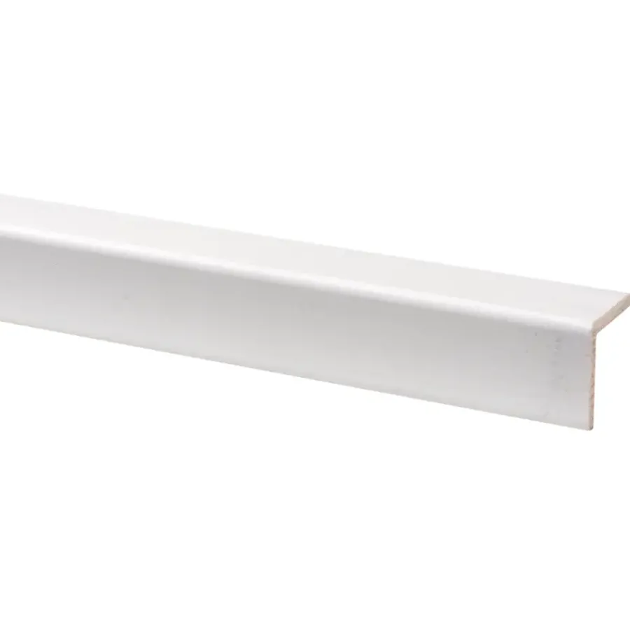 Geen Hoeklat grenen wit gegrond 27x27 mm lengte 270 cm Discount