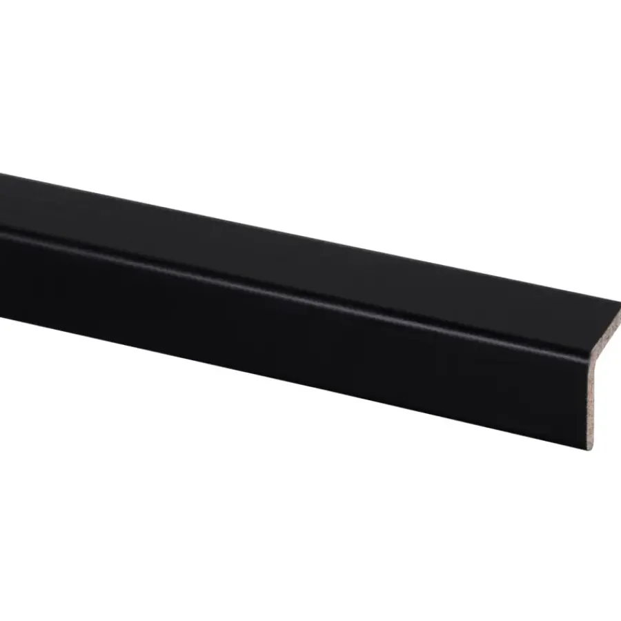 Geen Hoeklat grenen zwart gelakt 27x27mm 270cm Outlet