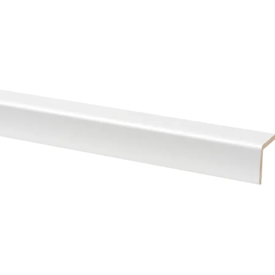 Geen Hoeklat MDF 33x33 mm wit lengte 260 cm Clearance