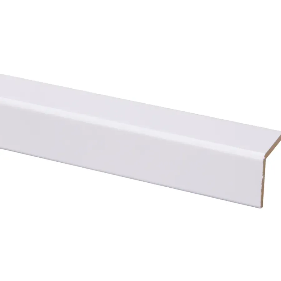 Geen Hoeklat zelfklevend MDF wit folie 33x33 mm 260 cm Hot