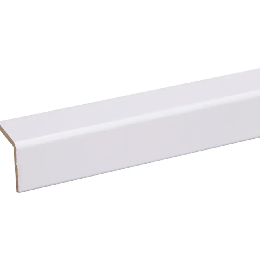 Geen Hoeklat zelfklevend MDF wit folie 33x33 mm 260 cm Hot