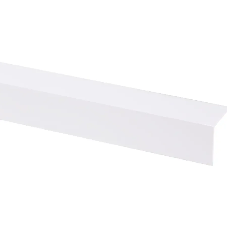 Geen Hoekprofiel kunststof wit 30x30 mm 260 cm