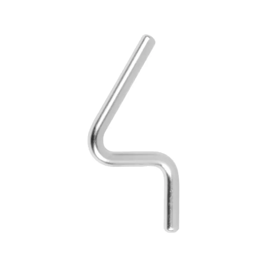 KARWEI Huiscijfer 4 aluminium Rond