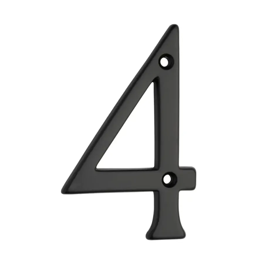 KARWEI Huiscijfer 4 aluminium zwart Sale