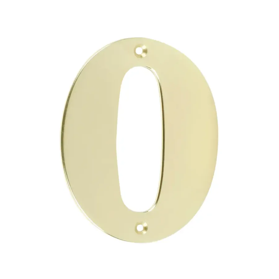 KARWEI Huiscijfer 0 messing glad Outlet