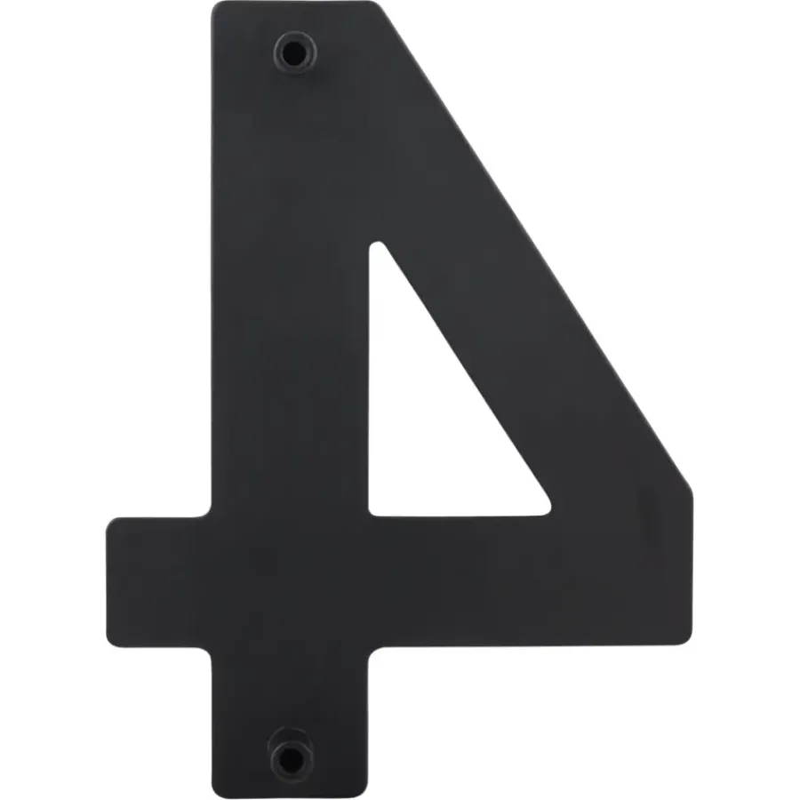 KARWEI Huiscijfer 4 Zwart RVS 15 x 10 cm Best