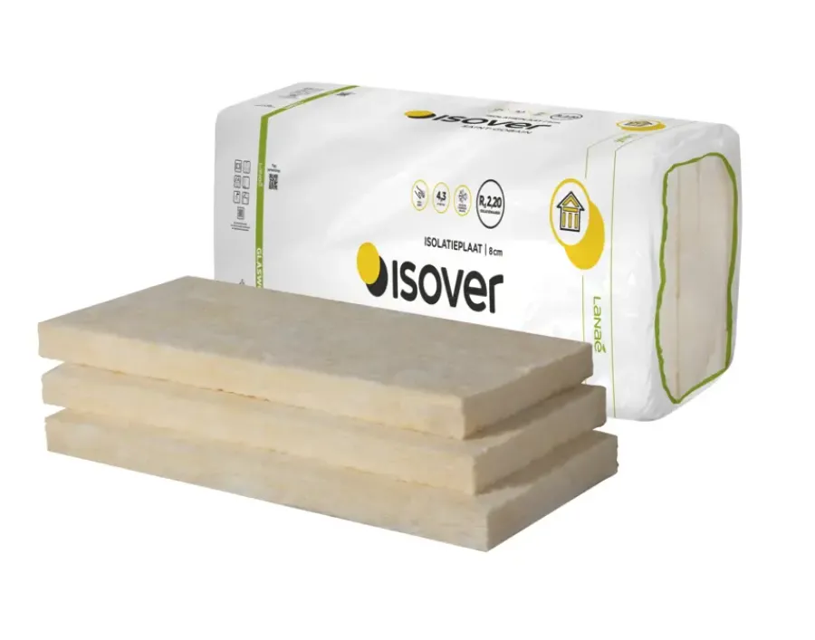 Isover isolatieplaat glaswol 120x60 cm, dikte 8 cm (Rd 2.2) 4,3 m² Outlet