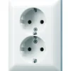 JUNG AS500 Inbouw Dubbel Geaard Stopcontact Wit Clearance