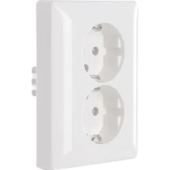 JUNG AS500 Inbouw Dubbel Geaard Stopcontact Wit Clearance