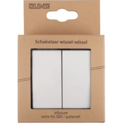 JUNG AS500 Wissel-/wisselschakelaar wit Hot