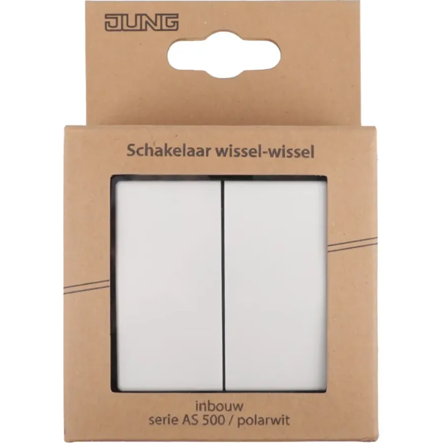 JUNG AS500 Wissel-/wisselschakelaar wit Hot