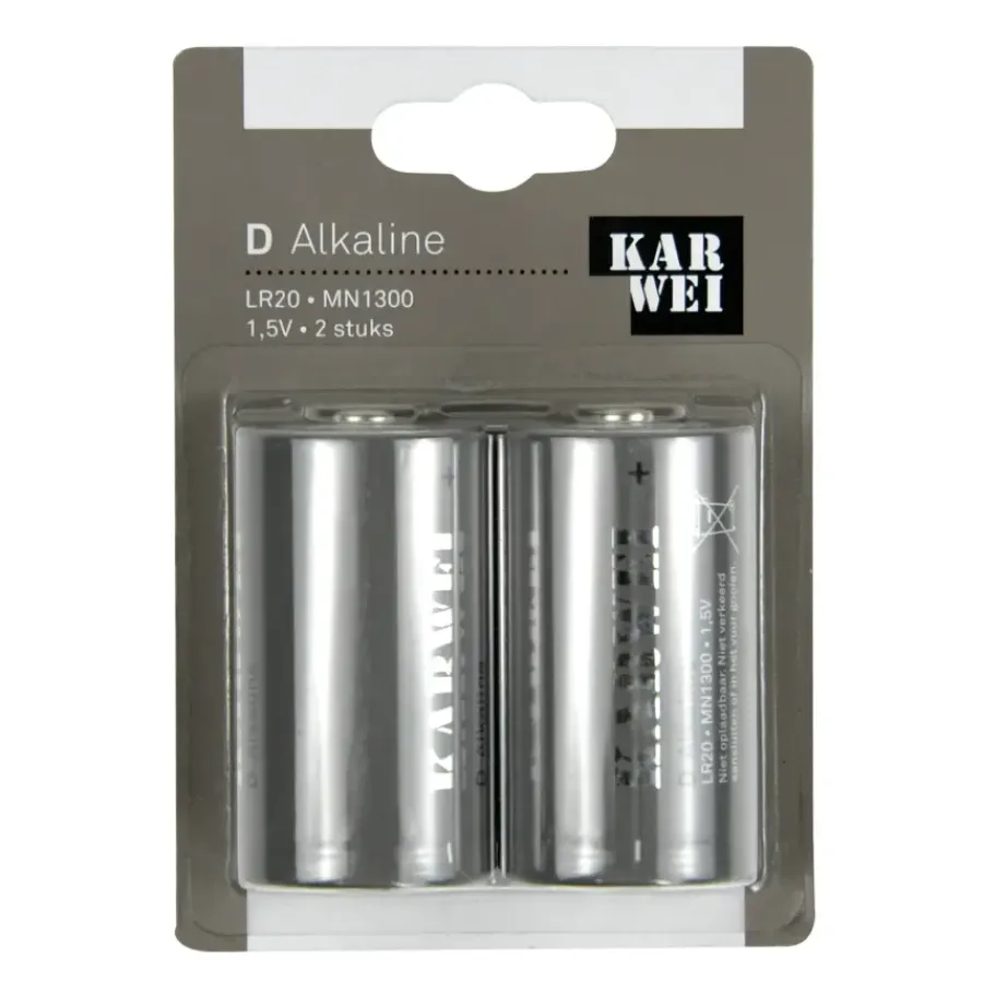 KARWEI Batterij Alkaline D 2 stuks Clearance