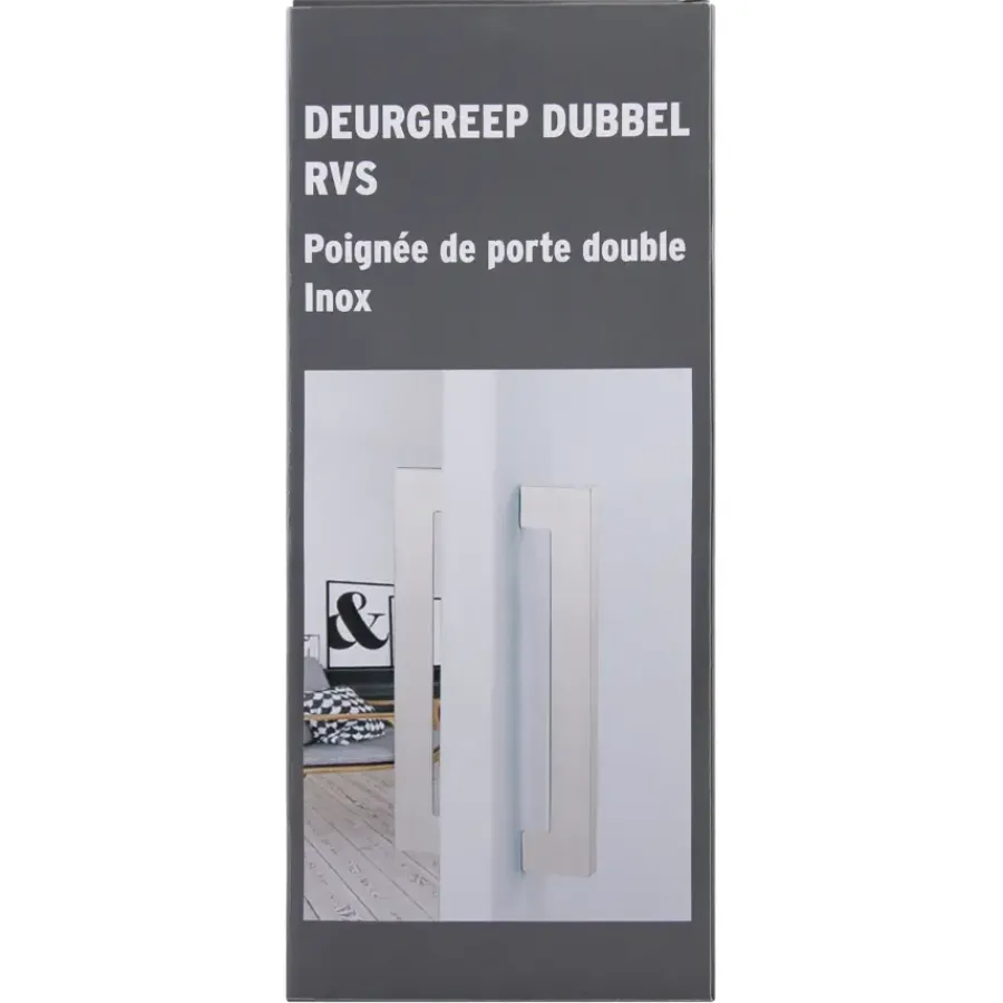 KARWEI deurgreep dubbel Eddy RVS Clearance