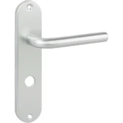 KARWEI deurkruk set Abel ovaal schild vrij-bezet sluiting 63/8 mm aluminium Hot