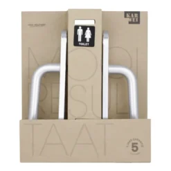 KARWEI deurkruk set Abel ovaal schild vrij-bezet sluiting 63/8 mm aluminium Hot