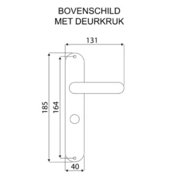 KARWEI deurkruk set Abel ovaal schild vrij-bezet sluiting 63/8 mm aluminium Hot