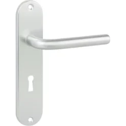 KARWEI deurkruk set Abel ovaal schild sleutelgat 56 mm aluminium Outlet