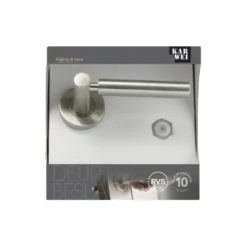 KARWEI deurkruk set Adam rond rozet RVS Clearance