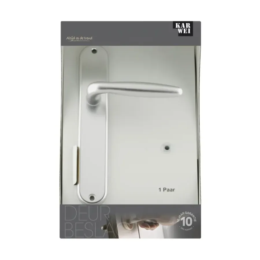 KARWEI deurkruk set Antonio ovaal blind schild aluminium Sale