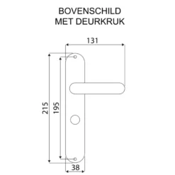 KARWEI deurkruk set Antonio ovaal schild vrij-bezet sluiting 63/8 mm aluminium Best