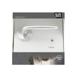 KARWEI deurkruk set Antonio rond rozet aluminium New