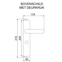 KARWEI deurkruk set Bento ovaal schild vrij-bezet sluiting 63/8 mm tin look messing Discount