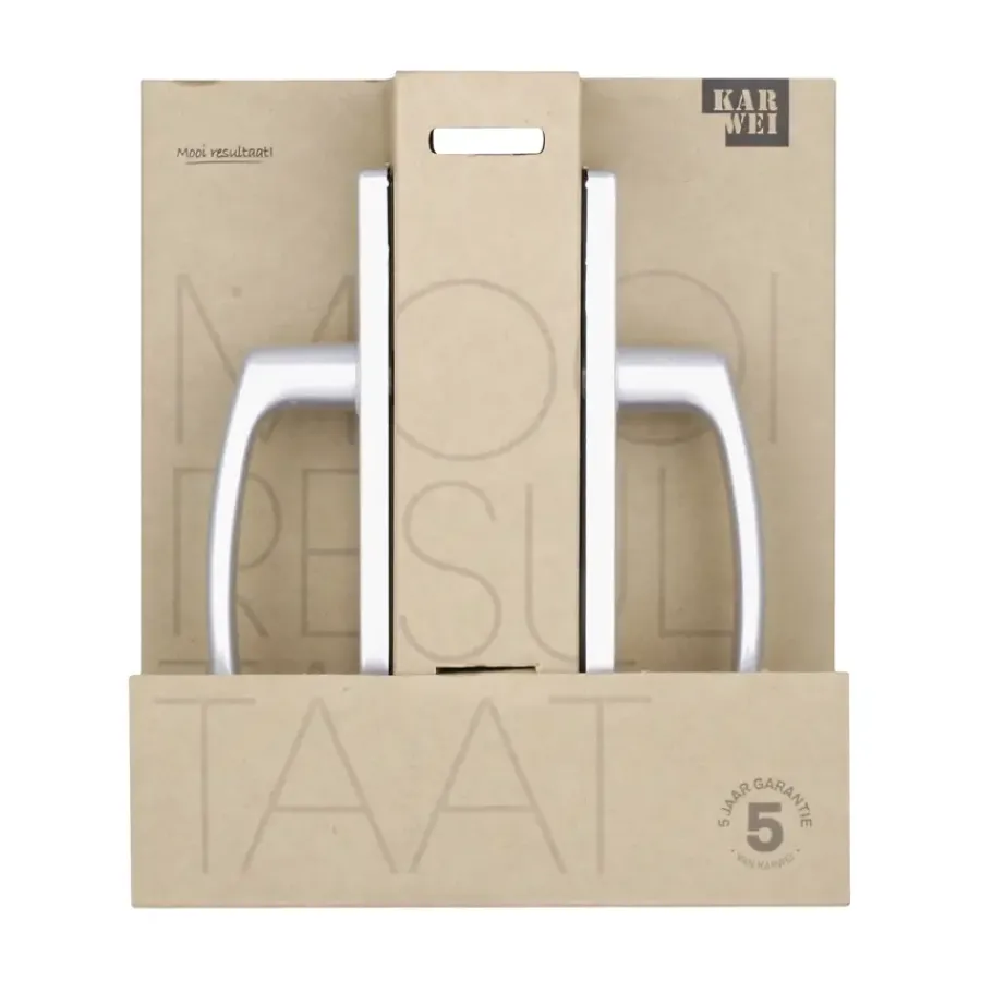 KARWEI deurkruk set Blok recht schild sleutelgat 56 mm aluminium Clearance