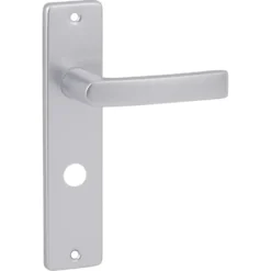 KARWEI deurkruk set Blok recht schild vrij-bezet sluiting 63/8 mm aluminium Outlet