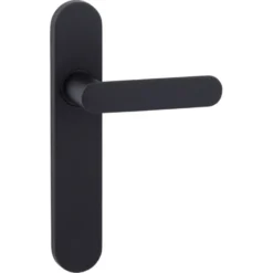 KARWEI deurkruk set Bolton ovaal blind schild zwart RVS Outlet
