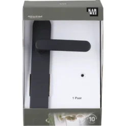 KARWEI deurkruk set Bolton ovaal blind schild zwart RVS Outlet