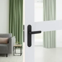 KARWEI deurkruk set Bolton ovaal blind schild zwart RVS Outlet