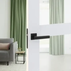 KARWEI deurkruk set Chelsea vierkant rozet zwart RVS Hot