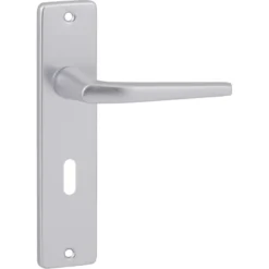 KARWEI deurkruk set Daan recht schild sleutelgat 56 mm aluminium New