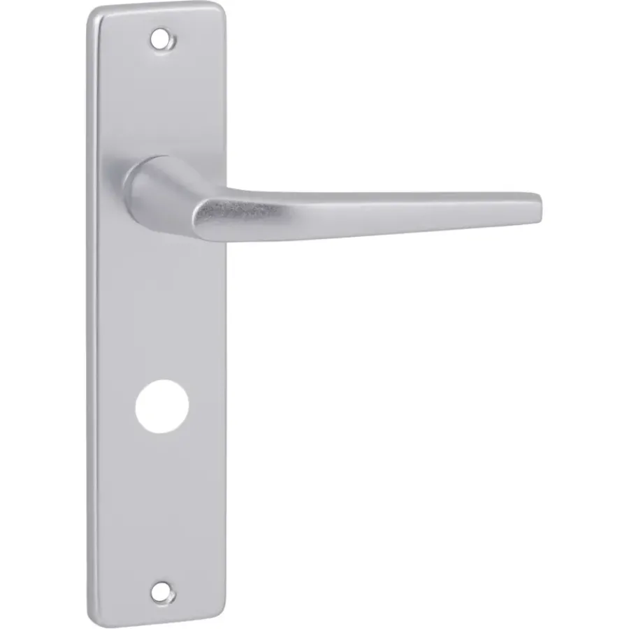 KARWEI deurkruk set Daan recht schild vrij-bezet sluiting 63/8 mm aluminium