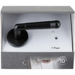 KARWEI deurkruk set Danilo rond rozet zwart aluminium Online
