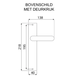 KARWEI deurkruk set Enzo recht blind schild RVS look aluminium Clearance
