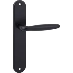 KARWEI deurkruk set Eros ovaal blind schild zwart aluminium Discount