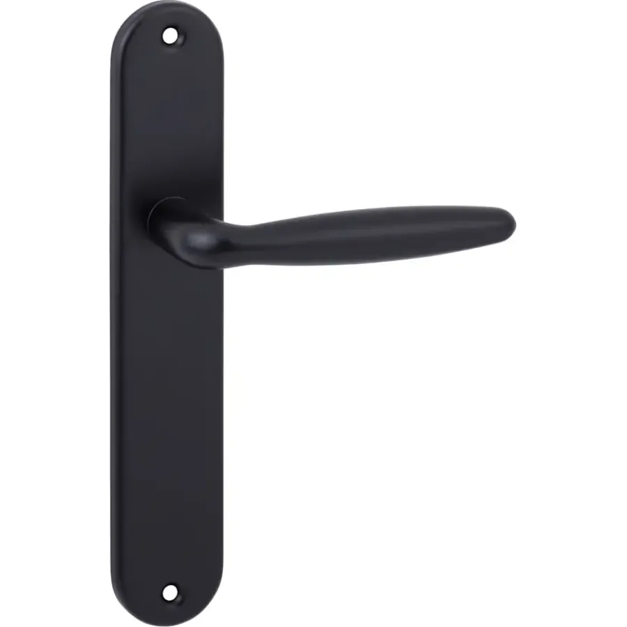 KARWEI deurkruk set Eros ovaal blind schild zwart aluminium Discount
