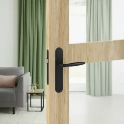 KARWEI deurkruk set Eros ovaal blind schild zwart aluminium Discount