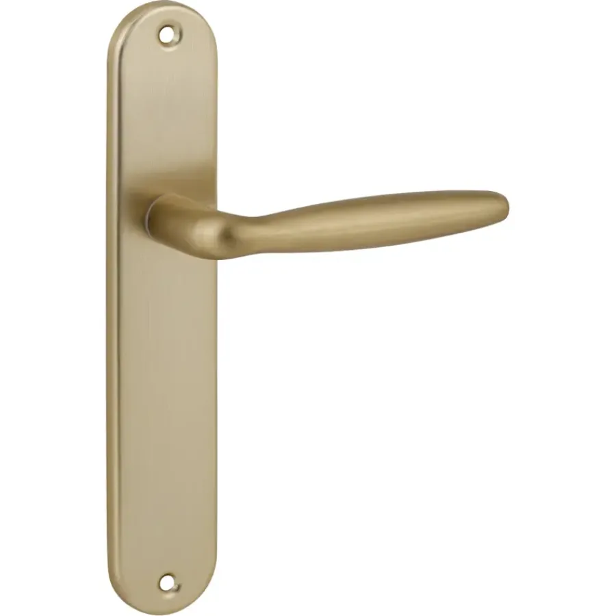 KARWEI deurkruk set Eros ovaal blind schild messing mat aluminium Hot