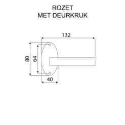 KARWEI deurkruk set Eros ovaal rozet zwart aluminium Online
