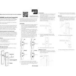 KARWEI deurkruk set Eros ovaal schild sleutelgat 56 mm messing mat aluminium Hot