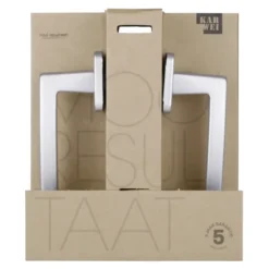 KARWEI deurkruk set France vierkant rozet ANOX aluminium mat New