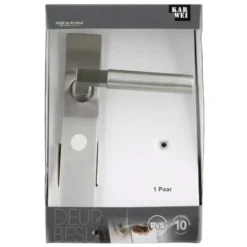 KARWEI deurkruk set Fulham recht schild vrij-bezet sluiting 63/8 mm RVS Sale