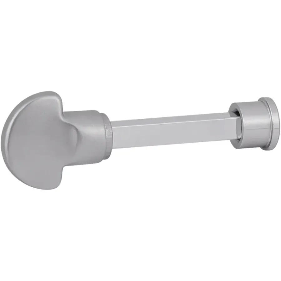 KARWEI deurkruk set Gino ovaal schild vrij-bezet sluiting 63/8 mm RVS look aluminium Discount